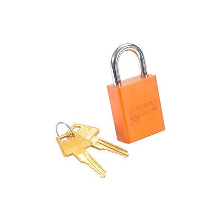 Master Lock American Lock No A1105ORJ Solid Aluminum Rectangular Padlock, Orange, PK6 A1105ORJ